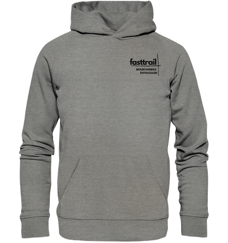 *follow me*  Organic Hoodie mid heather grey